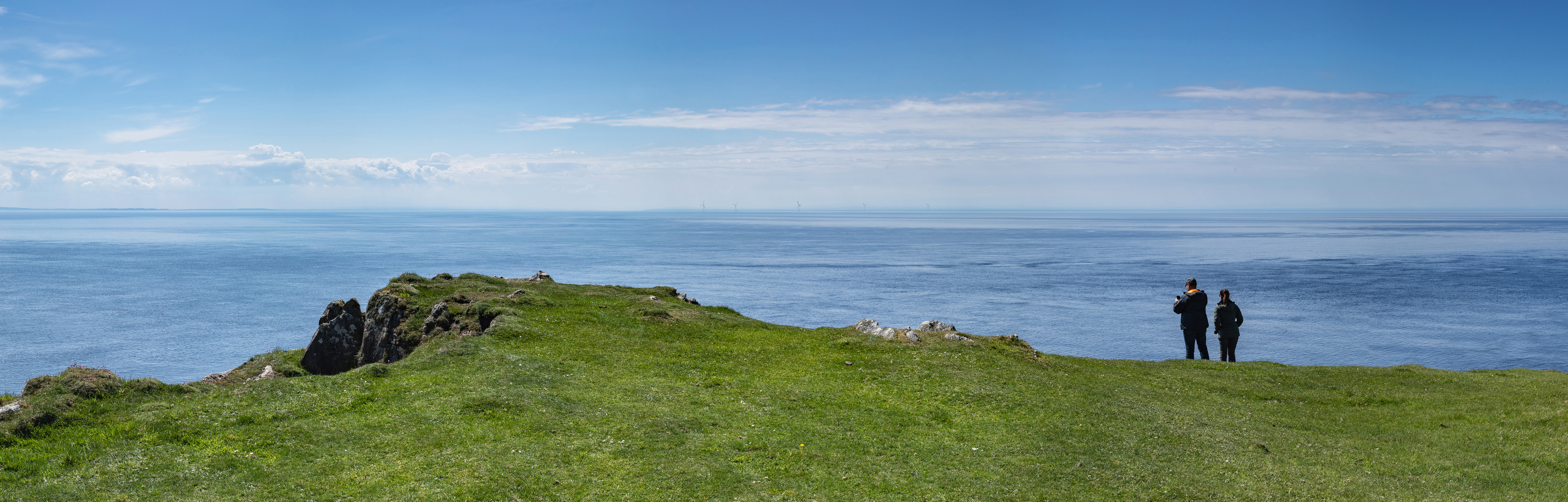 View of Malin Sea Offshore Windfarm from American Monument