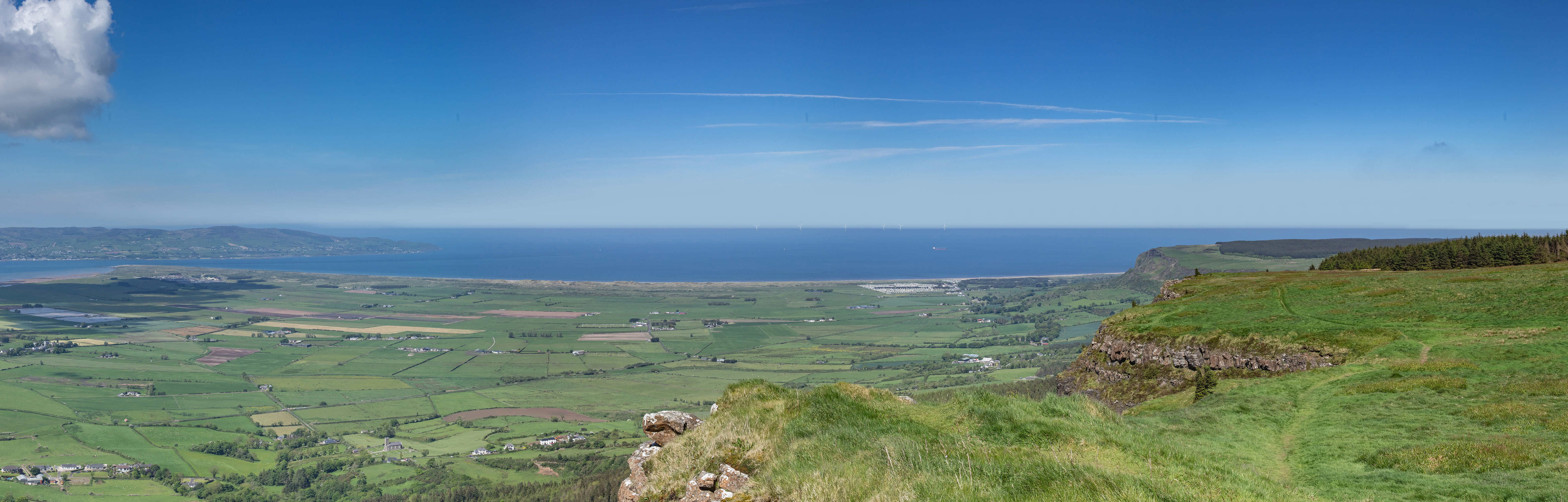 View of Malin Sea Offshore Windfarm from Binevenagh