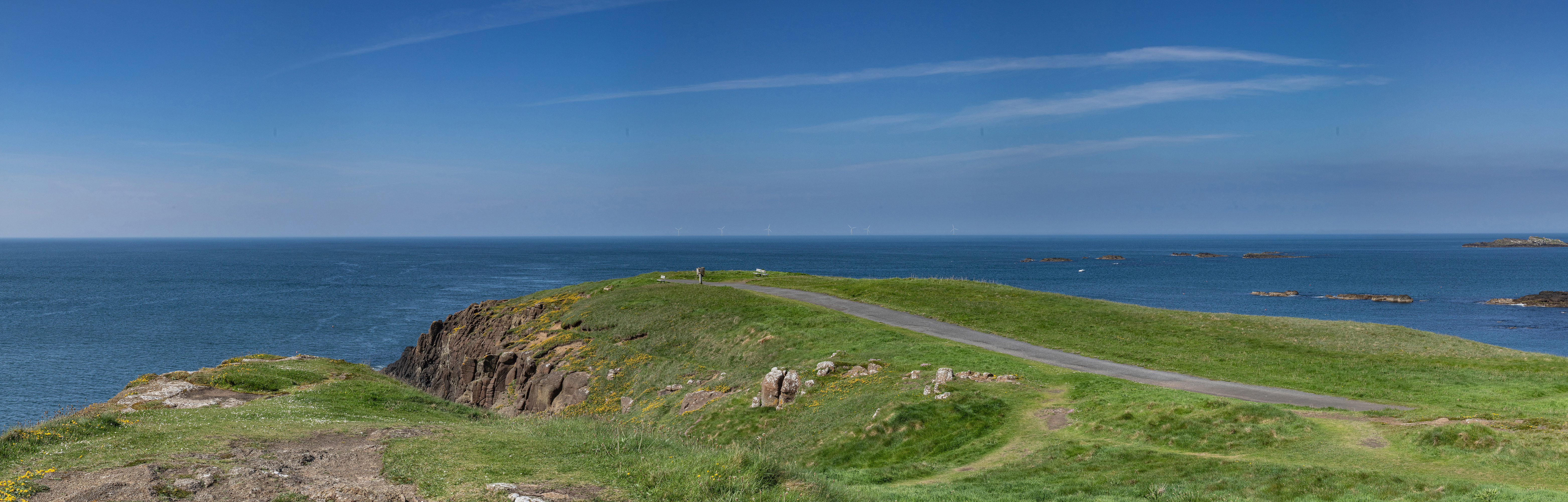 View of Malin Sea Offshore Windfarm from Ramore Head