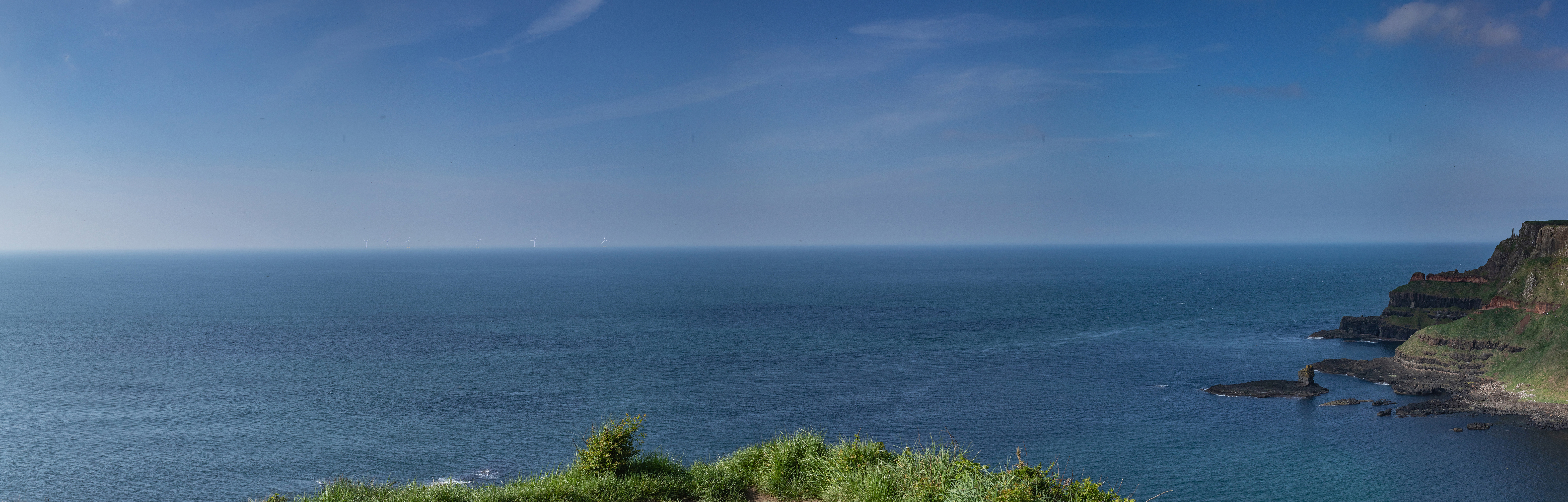 View of Malin Sea Offshore Windfarm from Giant's Causeway